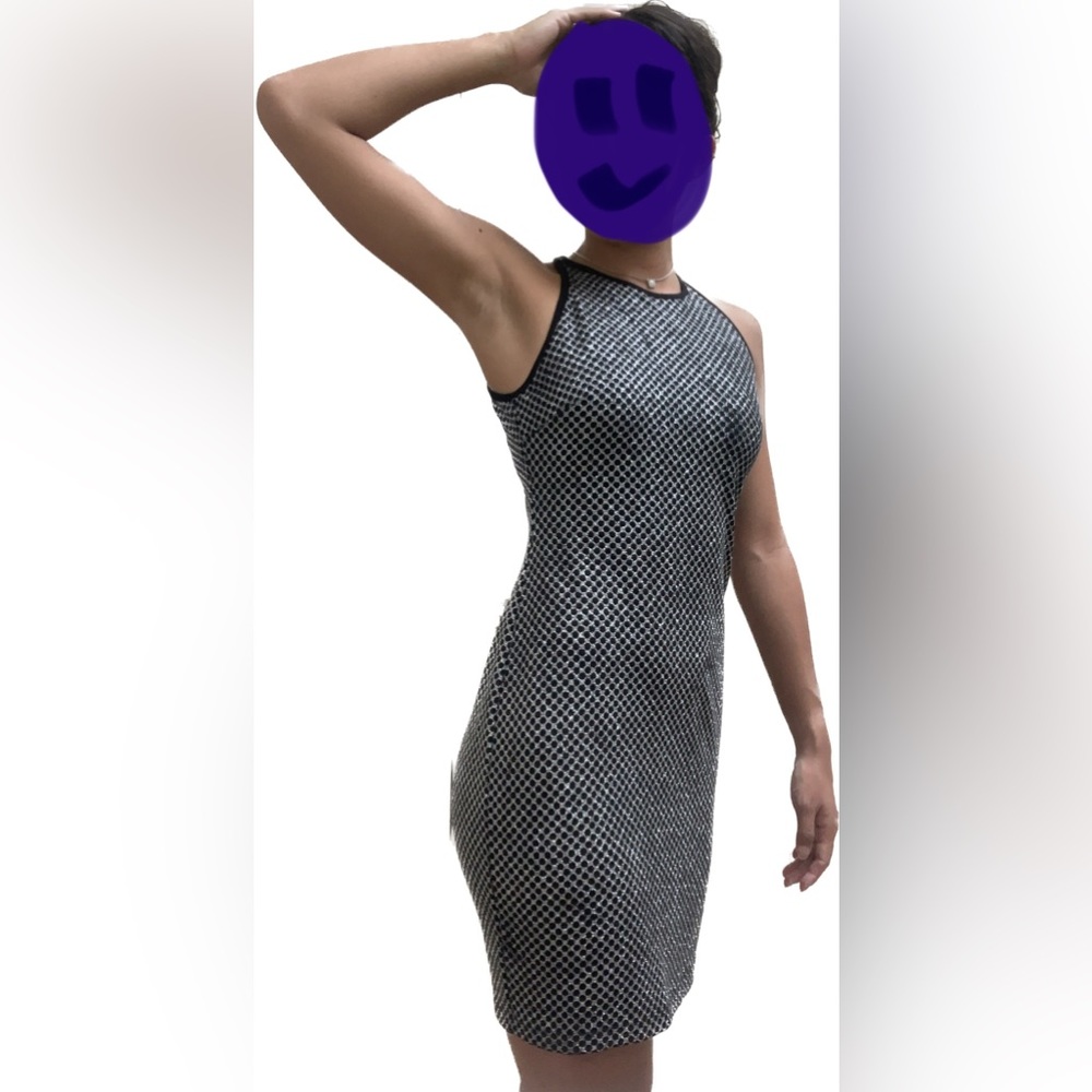Tight sparkly black and silver dress (size 5/6)